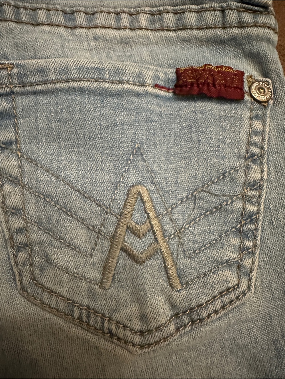 7 For All Mankind Girls Light Blue Denim Long Shorts Size 7